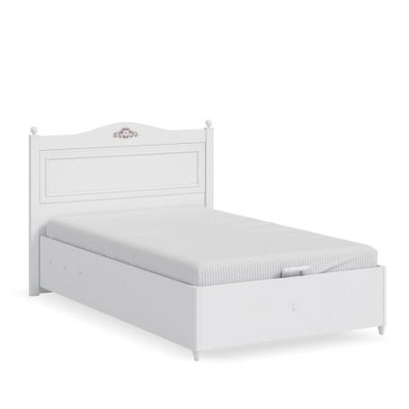 Rustic White säng med förvaring (120x200 Cm)
