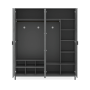 Space Gray 4 dörrars garderob