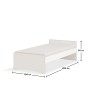 Montes White Headless Bedstead (100x200 cm)
