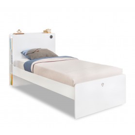 White säng (120x200 Cm)